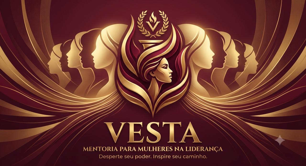 Arte original da Vesta — Mentoria para mulheres na liderança